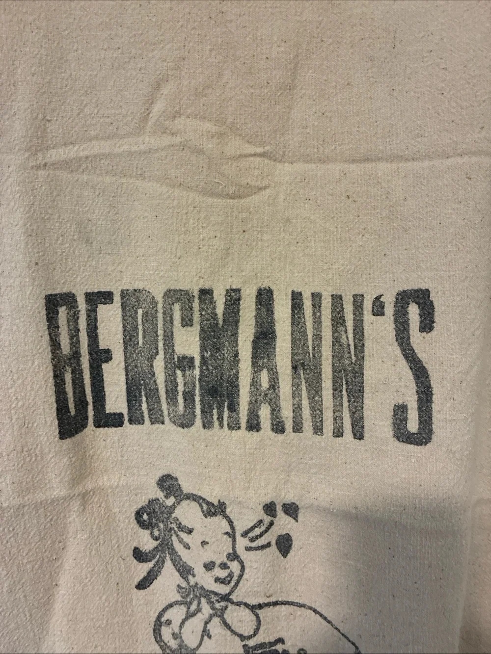 Vintage 1950s Bergmann's Ivory Soap Laundering Heavy Canvas Bag Washington DC